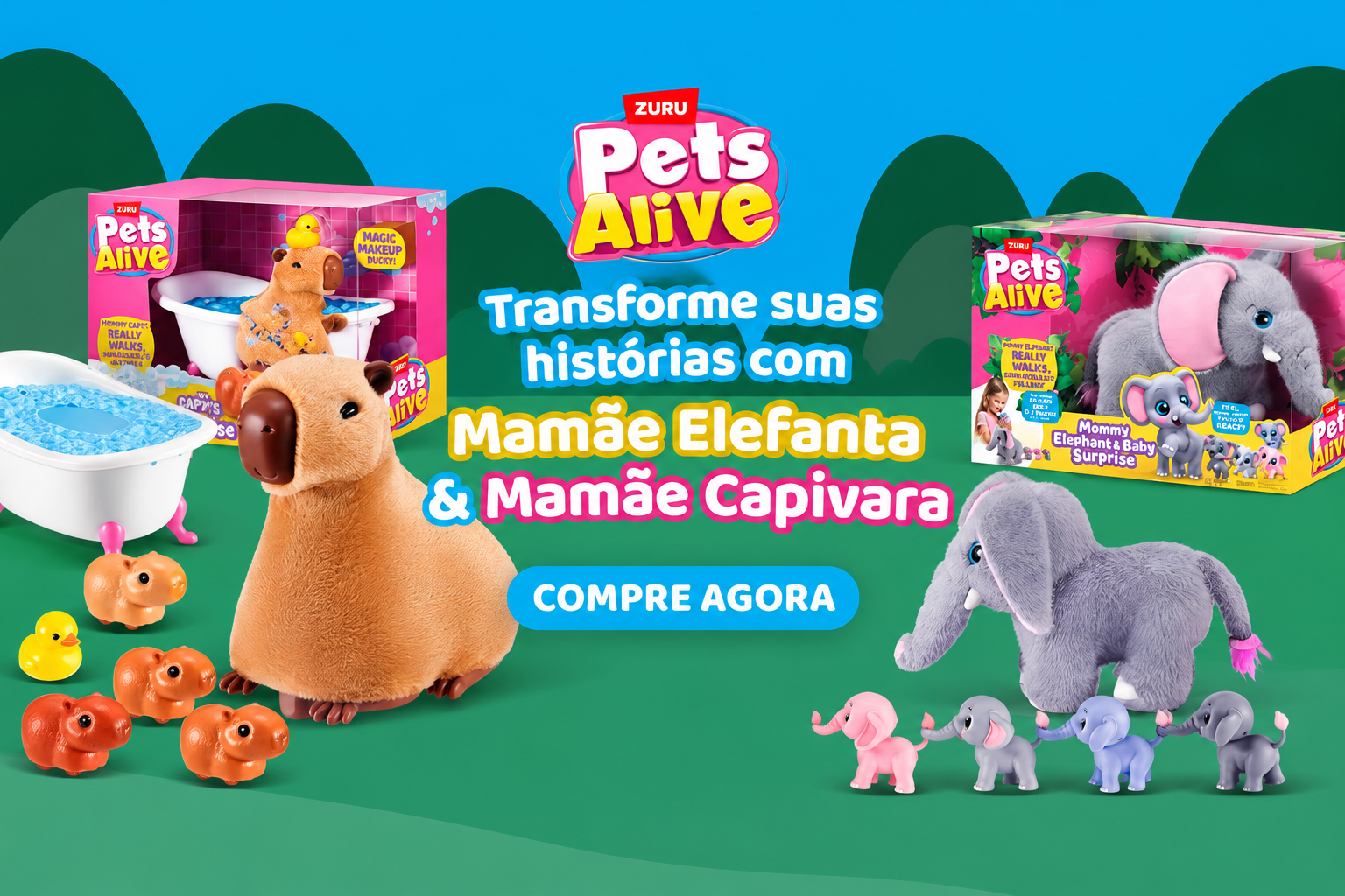 Pets Alive — Mamãe Elefanta e Mamãe Capivara